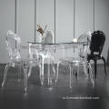 Современный пластиковый стол и столовые стулья свадебные стулья